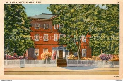 Annapolis Maryland Chase Mansion Illustration