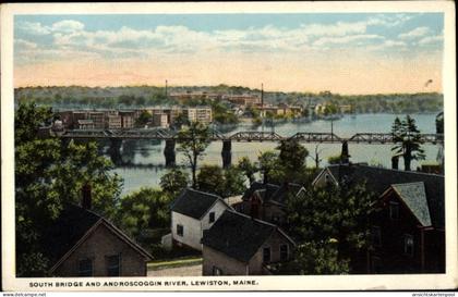 CPA Lewiston Maine USA, South Bridge und Androscoggin River