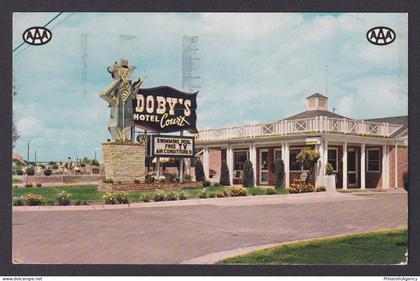 Postcard, United States, Montgomery AL, Doby's Hotel, Used