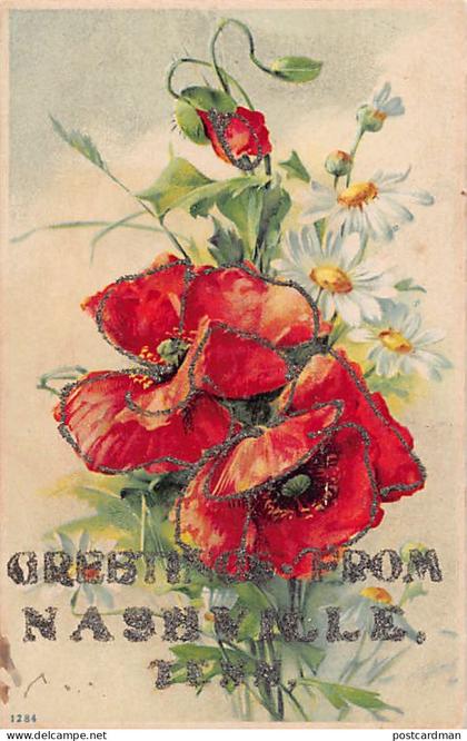 Usa - NASHVILLE (TN) Greetings from - POSTCARD WITH GLITTERS