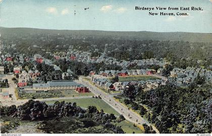 C117  Connecticut  New Haven Bidseye view fom east Rock vintage postcard