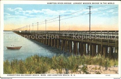 Hampton New Hampshire Hampton River Bridge Wooden Bridge