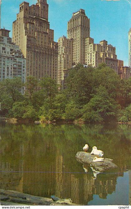 CPM Central Park Looking South accors the Lake in Central Park Can Be Seen the skyscrapers that Rim the Park on all Side