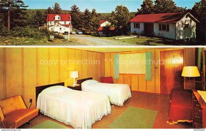 Eldred New York USA Hotel-Motel Under-the-Pines Hotelzimmer Betten Kiefern Haupt
