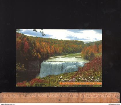 LETCHWORTH STATE PARK CASTILE NY USA : x3 cards Genesee river gorge Grand Canyon of the East : Middle falls