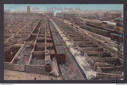 Postcard, United States, Omaha NE, Stock Yards