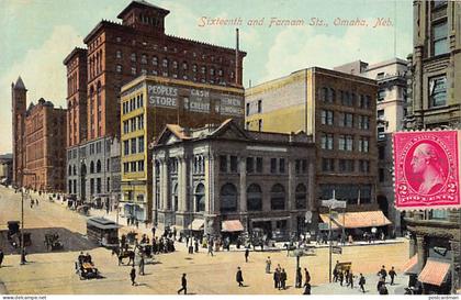 Usa - OMAHA (NE) 16th and Farnam Streets looking West