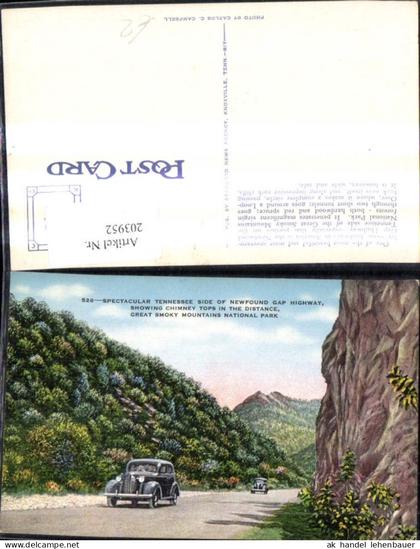 203952,Tennessee Spectacular Tennessee Side of Newfound Gap Highway Smokey Mountains National Park Automobil
