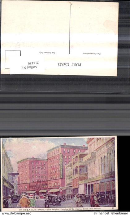 214439,New Orleans Künstler AK St Charles Hotel After Original Painting in St Charles Hotel