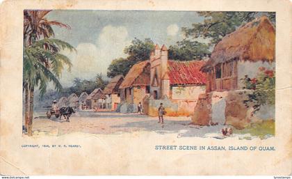 US Island of Guam Street Scene in Assan vintage postcard B949