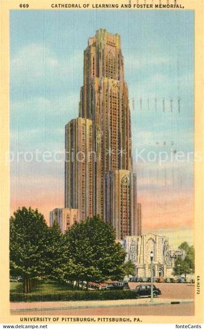 Pittsburgh Cathedral of Learning and Foster Memorial University of Pittsburgh