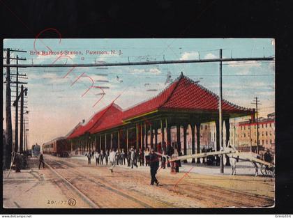 Paterson, N.J. - Erie Railroad Station - postkaart