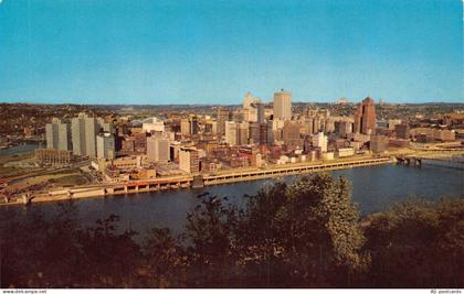 B535 US Pittsburgh From Mount Washington Pennsylvania vintage postcard