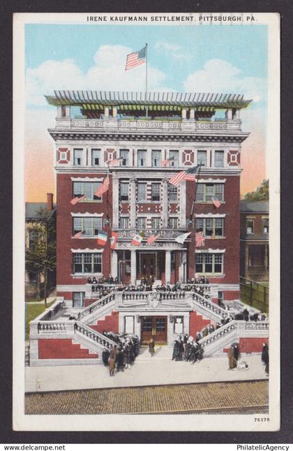UNITED STATES, Vintage postcard, Judaica, Irene Kaufmann Settlement, Pittsburgh
