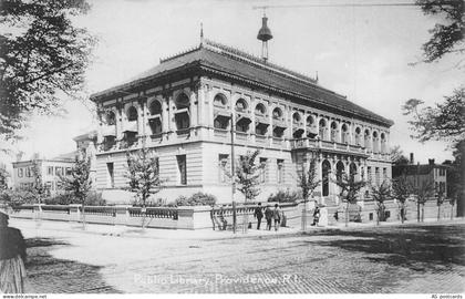 C159 Rhode Island Providence Public Library    vintage postcard