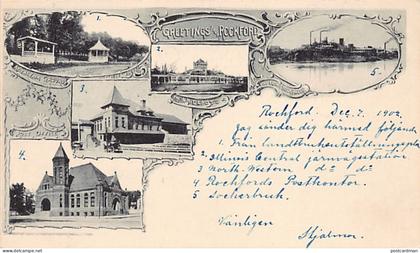 Usa - ROCKFORD (IL) Fair Grounds - R.R. Depots - Rock River - PRIVATE MAILING CARD
