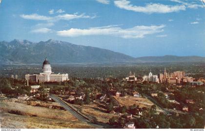 C118  Utah Salt Lake City panoramic view  vintage postcard