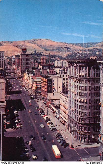 C164  Utah Salt Lake City Main Street   vintage postcard