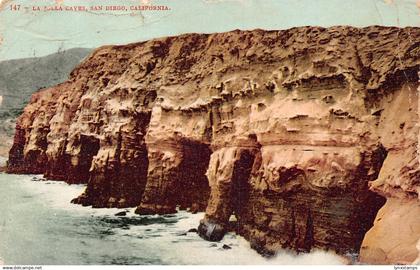 A673 US California San Diego 1909 Lolla Caves postcard