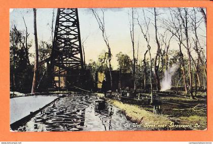 33652 /  ️  Rare LA - Louisiana Oil Well Scene near SHREVEPORT Puits de Pétrole 1910s KRESS