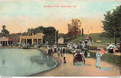[-20%] ETATS UNIS - Springbrook Park - South bend - Animé - Carte Postale Ancienne