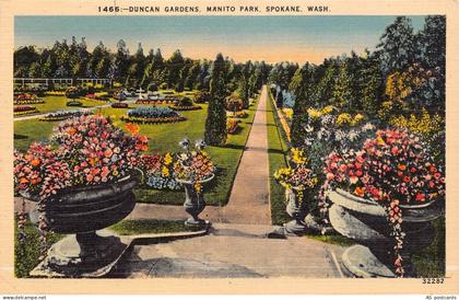 B671 US Duncan Gardens Manito Park Spokane Washington postcard