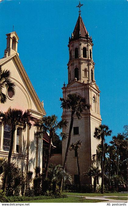 B347 US Roman Catholic Cathedral St Augustine Florida postcard