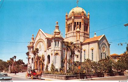 B353 US St Augustine Florida Flagler Memorial Church vintage postcard
