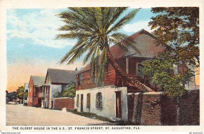 B513 US The Oldest house in US St Francis Street St Augustine Florida postcard