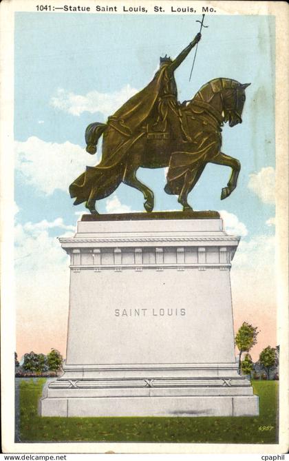 CPA Statue Saint Louis St Louis Mo