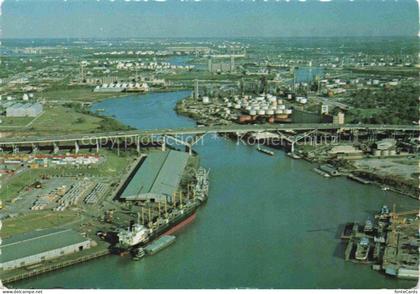 HOUSTON  Texas USA Turning Basin at the Port of Houston surrounded by the petrol