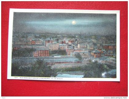 ETATS-UNIS -  LYNCHBURG - BUSINESS SECTION OF  LYNCHBURG, VA . BY NIGT -