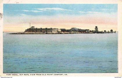 Hampton Virginia USA Fort-Wool Rip-Raps Festung Insel Chesapeake-Bay Wasserturm