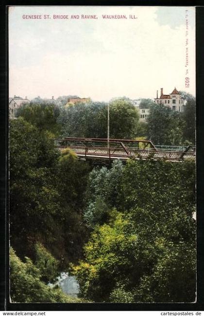AK Waukegan, IL, Genesee St. Bridge and Ravine