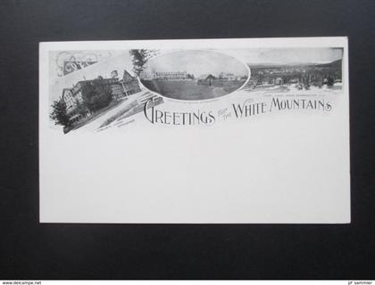 USA AK / Mehrbildkarte um 1900 Greetings from the White Mountains Sinclair House, Maplewood House Bethlehem