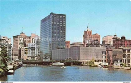 MILWAUKEE  Wisconsin USA Milwaukee River Skyscrapers