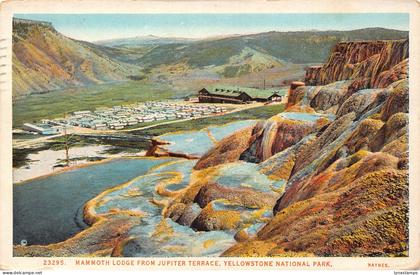 B184 US 1932 Mammoth Lodge from Jupiter Terrace Yellowstone Park postcard