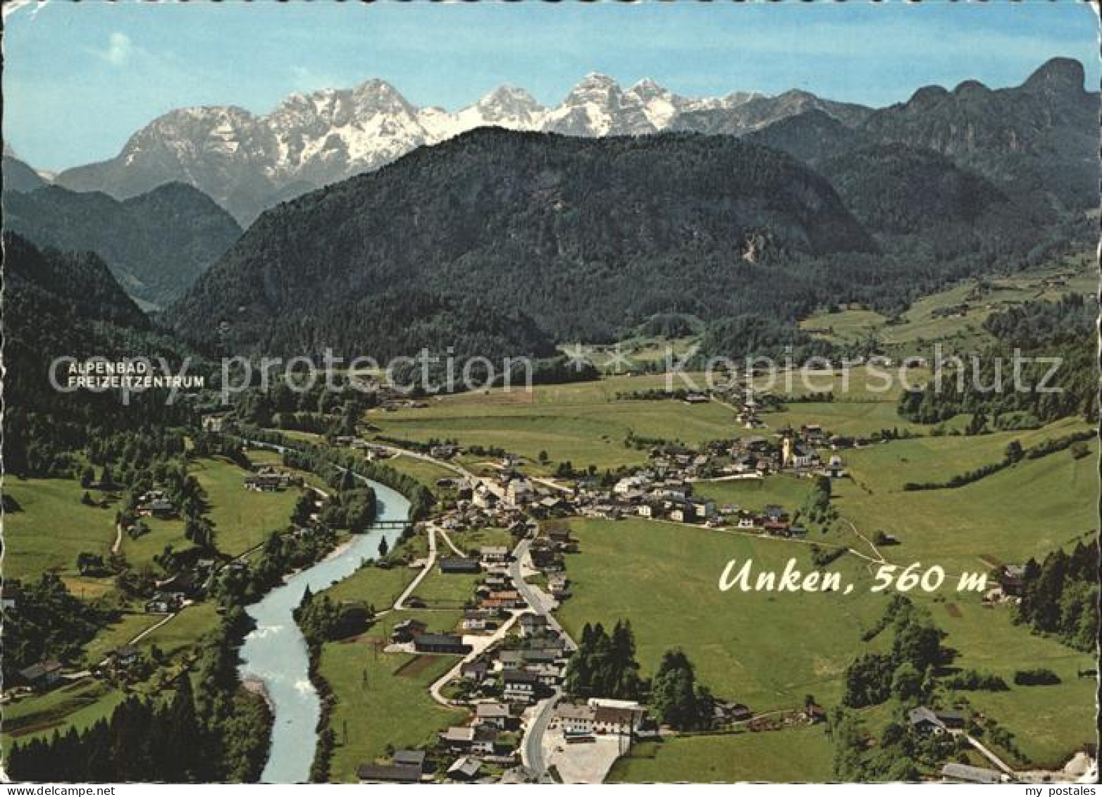 Unken Fliegeraufnahme mit Alpenbad