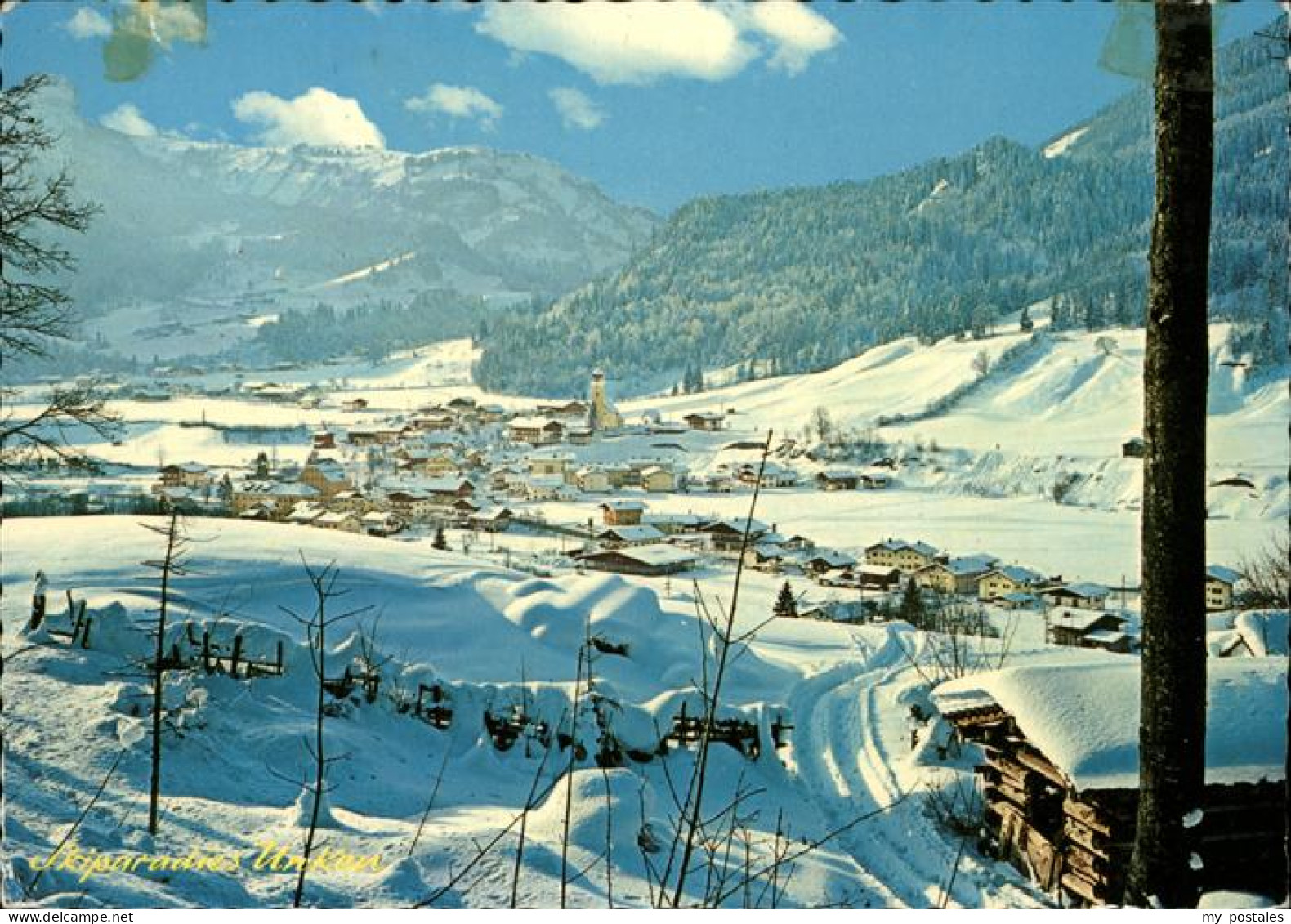 Unken Panorama Alpenblick Wintersportplatz