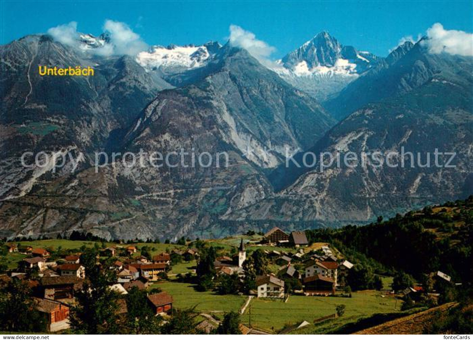 Unterbaech VS Panorama mit Bietschhorn