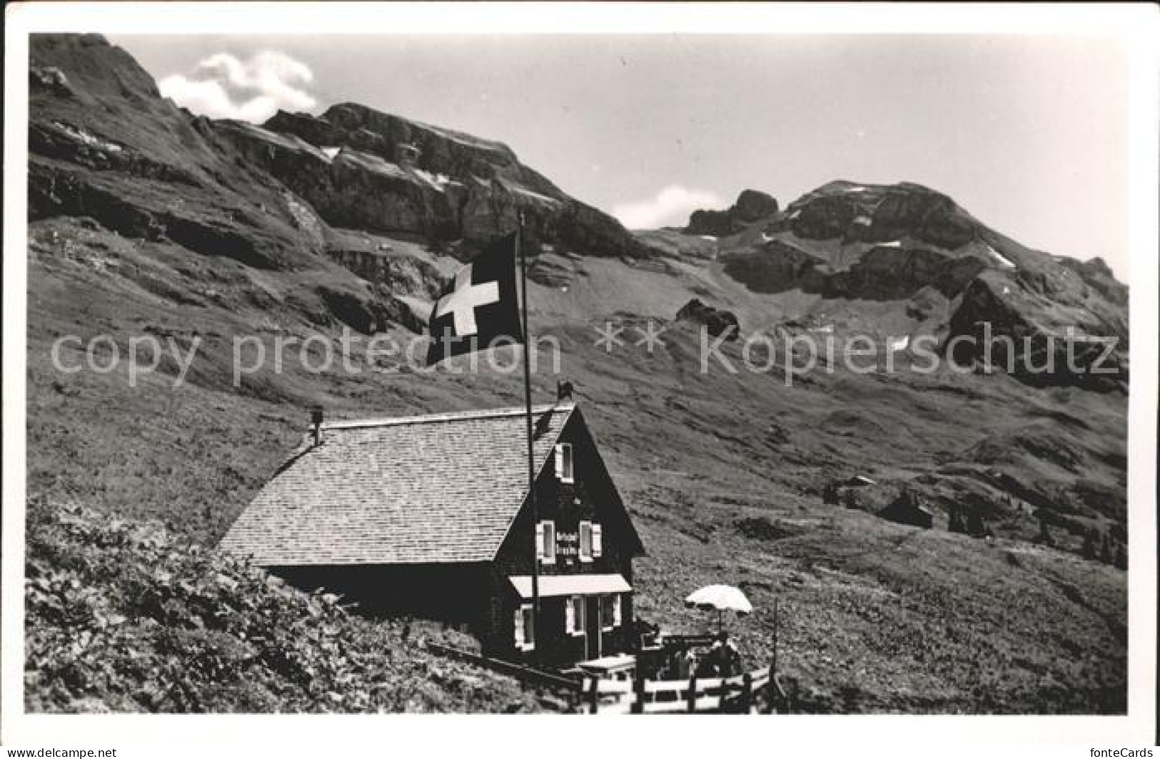 Unteriberg Drusberghuette mit Drusberg Forstberg