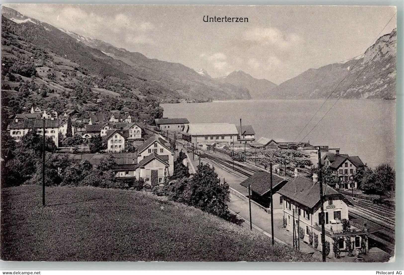 Unterterzen Bahnhof Bahnhof Schweiz Foto AK - 13597521