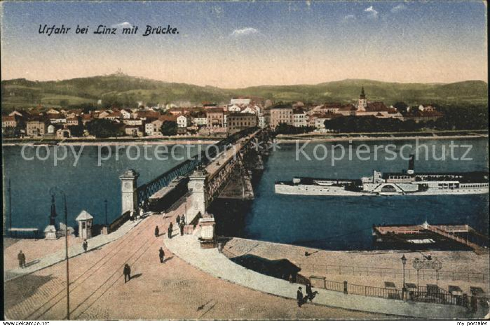 Urfahr Linz Donau Bruecke Dampfer
