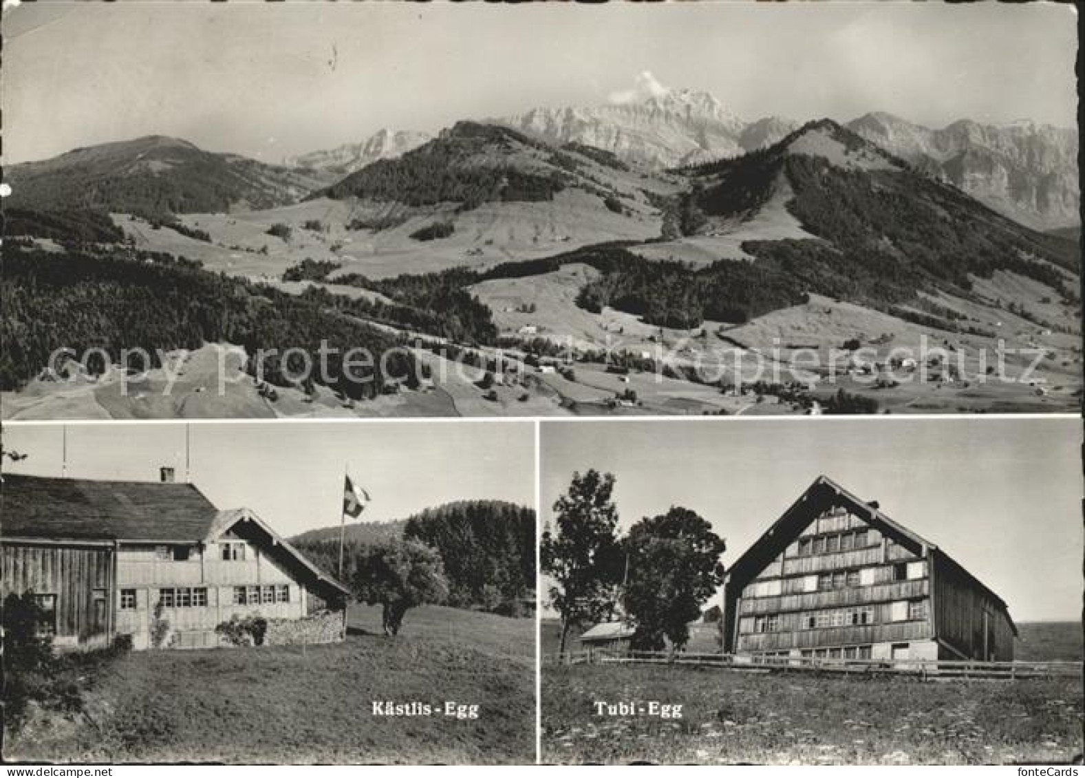 Urnaesch AR Blick von der Egg zum Saentis Kaestlis Egg Tubi Egg