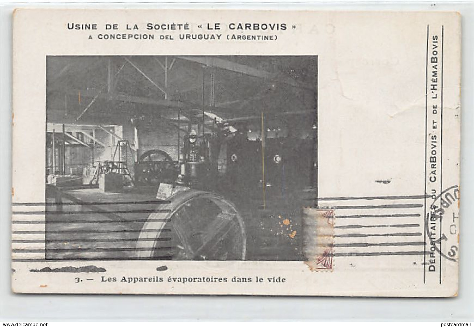Uruguay - Concepción del Uruguay - Fábrica de la empresa Le Carbovis - Dispositivos de evaporación al vacío - Ed. Carbov