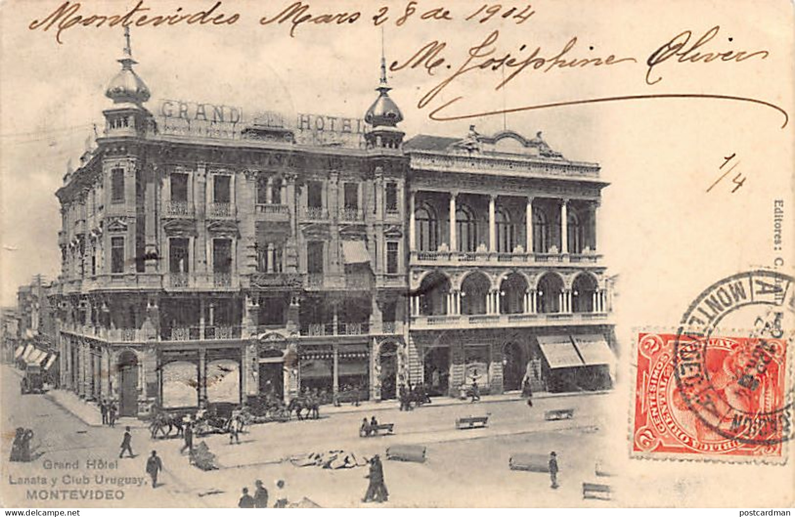 Uruguay - MONTEVIDEO - Grand Hôtel Lanata y Club Uruguay - Ed. C. Galli, Franco & Cia