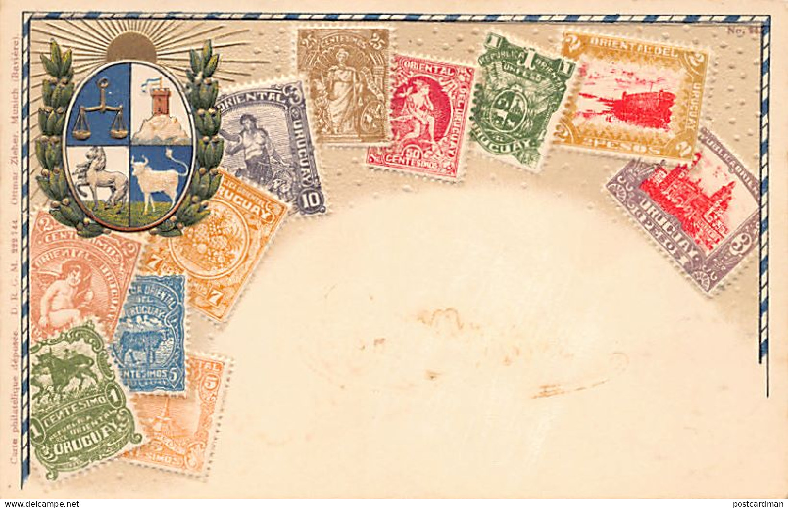 Uruguay - Sellos del Uruguay - Postal Filatelica - Ed. Ottmar Zieher
