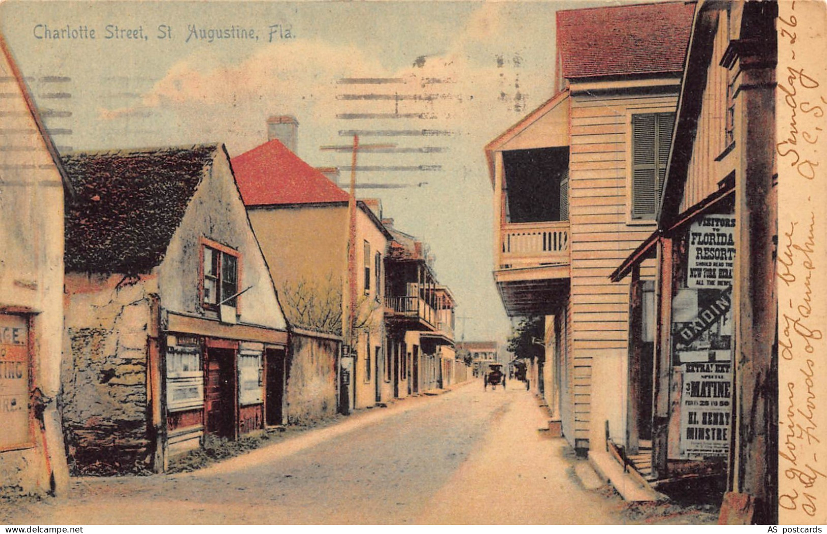US 1905 Charlotte Street St Augustine Florida postcard B955