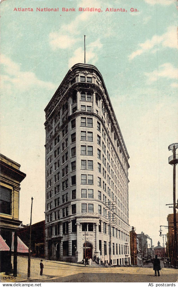 US Atlanta National Building Bank Atlanta Georgia vintage postcard B959