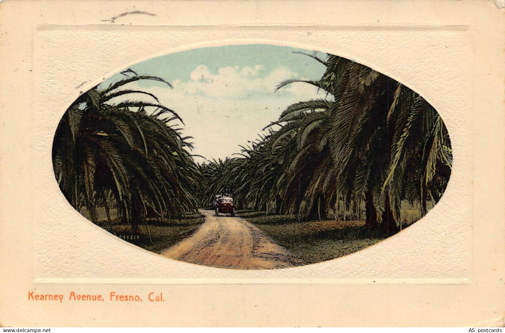 US California Kearney Avenue Fresno Passepartout 1912 vintage postcard B952